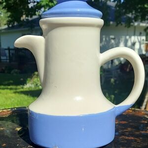Blue and White Ceramic Pitcher